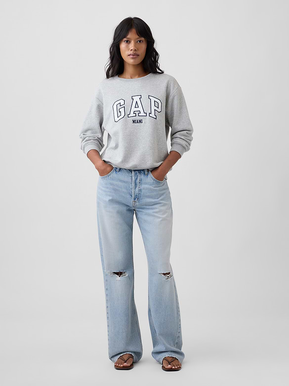 Relaxed Gap City Logo Sweatshirt