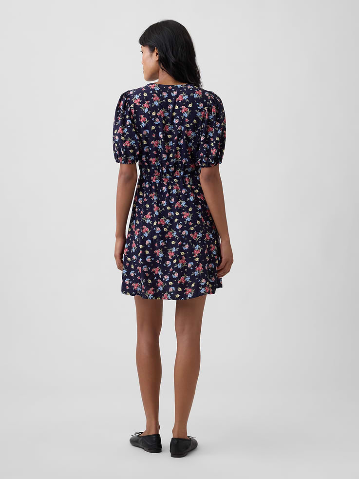 Image number 2 showing, Puff Sleeve V-Neck Mini Dress