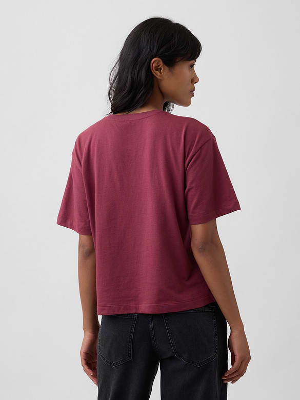 Relaxed Gap Mini Logo T-Shirt