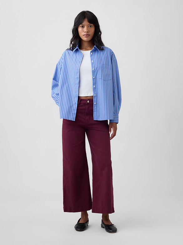 Oversized Shirt in Poplin