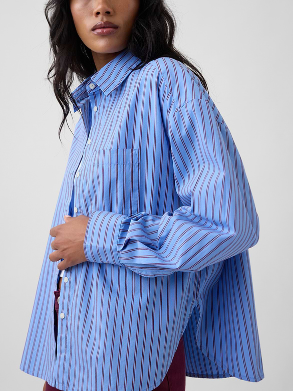 Oversized Shirt in Poplin