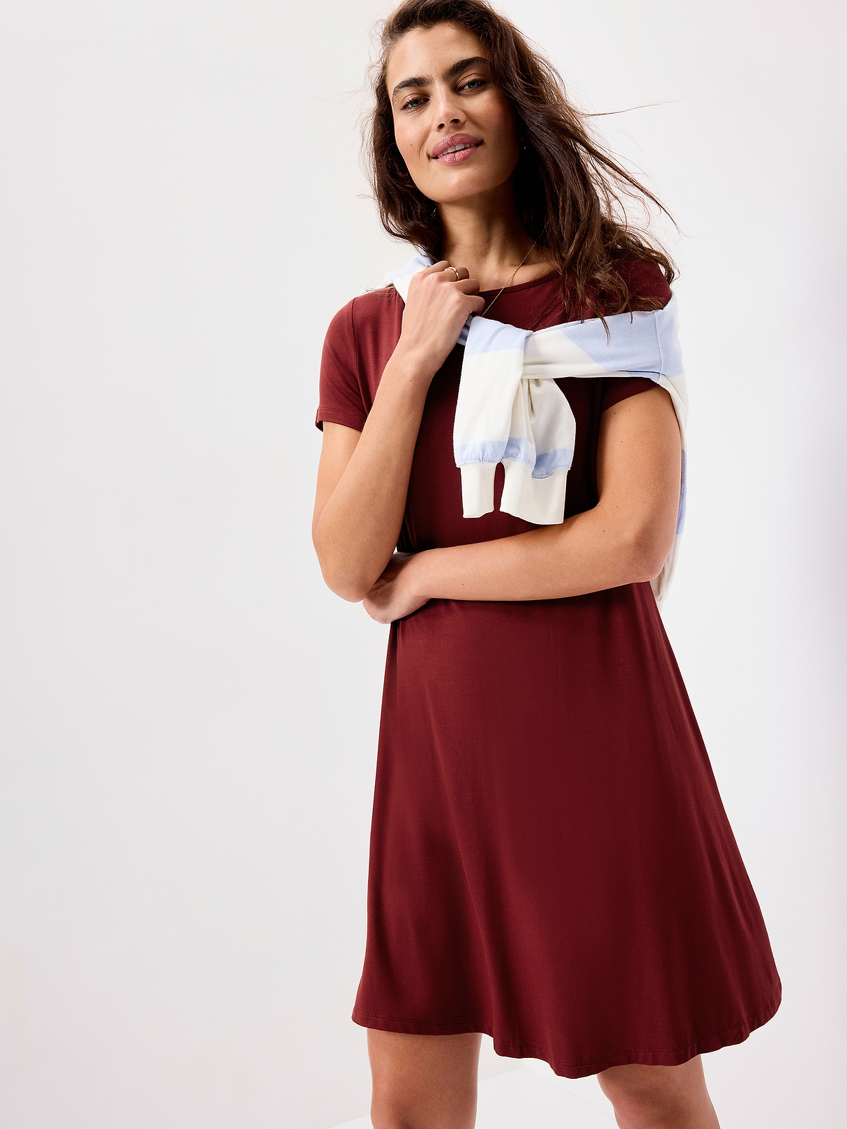 Short-Sleeve Mini Swing Dress | Old Navy