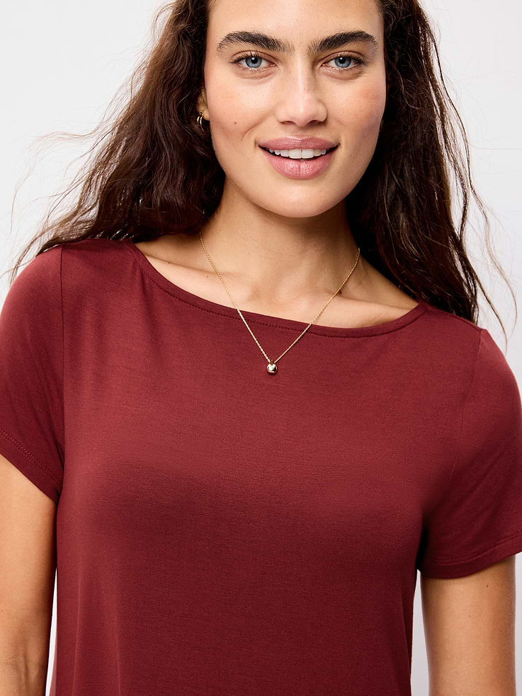Image number 6 showing, Short-Sleeve Mini Swing Dress
