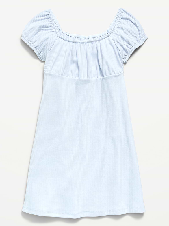 Fit and Flare Ribbed Dress for Girls
