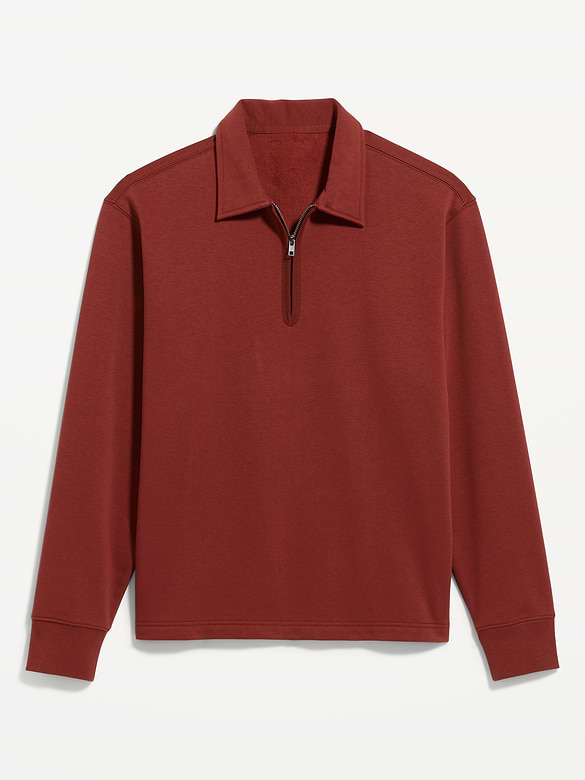 Collared Fleece Quarter-Zip Pullover