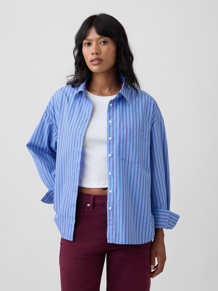 Image number 1 showing, Oversized Shirt in Poplin