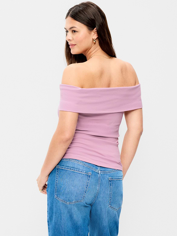 Off-The-Shoulder Fitted Top