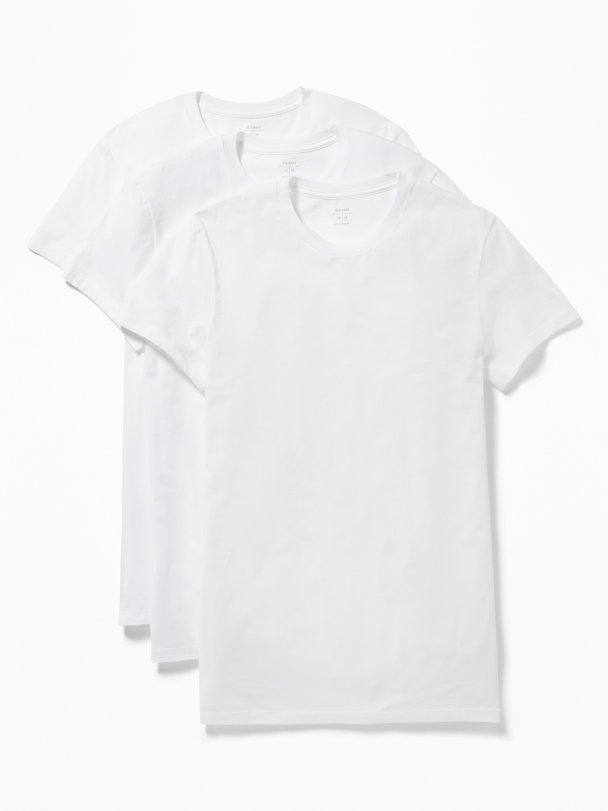 L'image numéro 2 présente Paquet de trois t-shirts à col rond pour homme