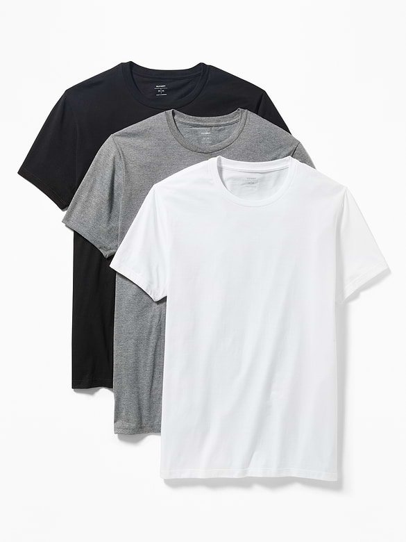 Paquet de trois t-shirts à col rond pour homme