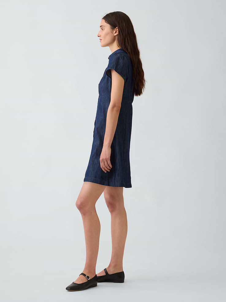 Image number 3 showing, Empire-Waist Mini Shirtdress