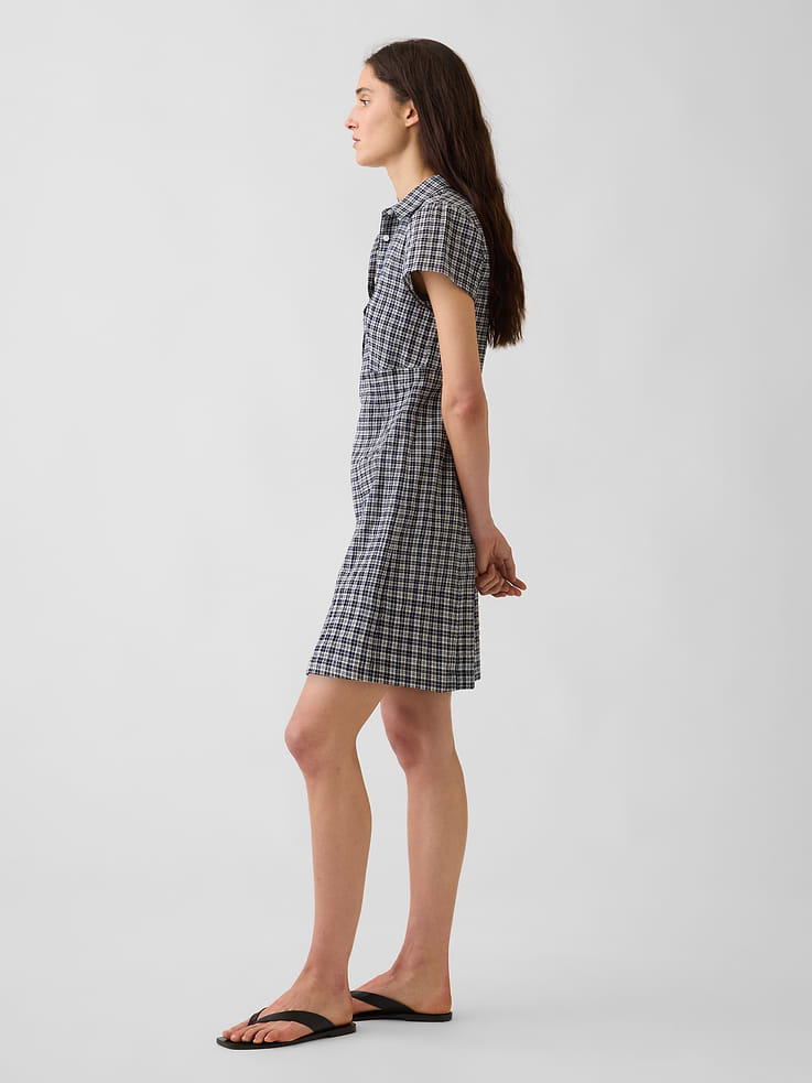 Image number 3 showing, Empire-Waist Mini Shirtdress