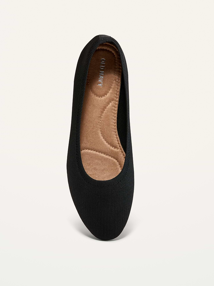 Image number 2 showing, Knit Almond-Toe Ballet Flats