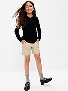 Image number 3 showing, School Uniform Twill Bermuda Shorts for Girls