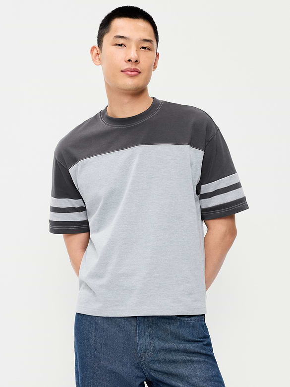 Heavyweight Short-Sleeve Football-Style T-Shirt