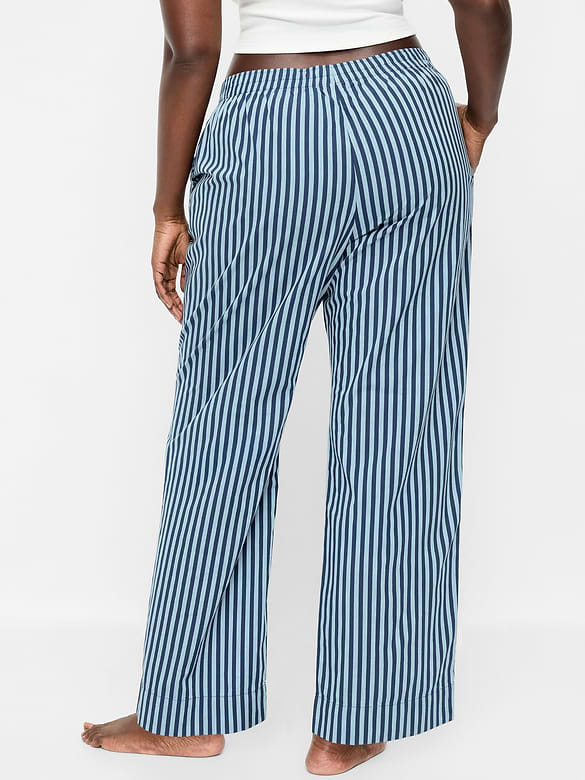 High-Waisted Poplin Pajama Pant
