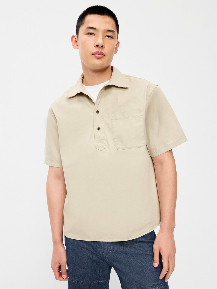Image number 1 showing, Loose Popover Work Shirt