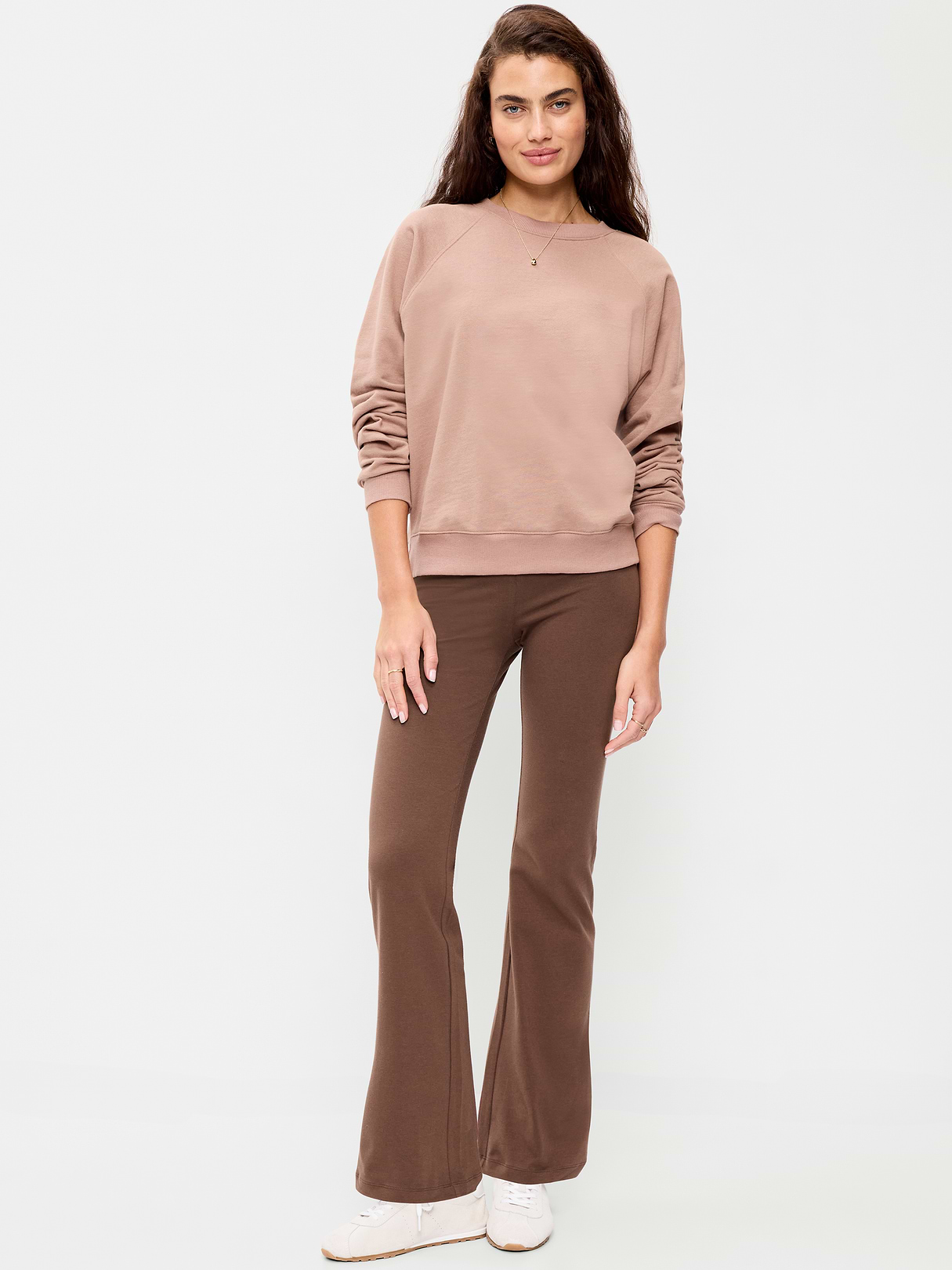 High-Waisted Fashion Flare Leggings - Peppercorn by Old Navy