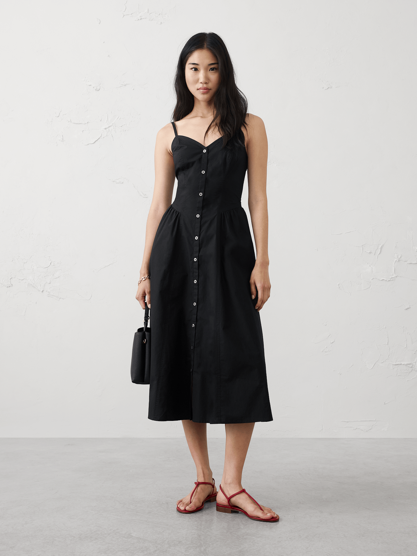 Image number 1 showing, Shirred-Hip Midi Dress