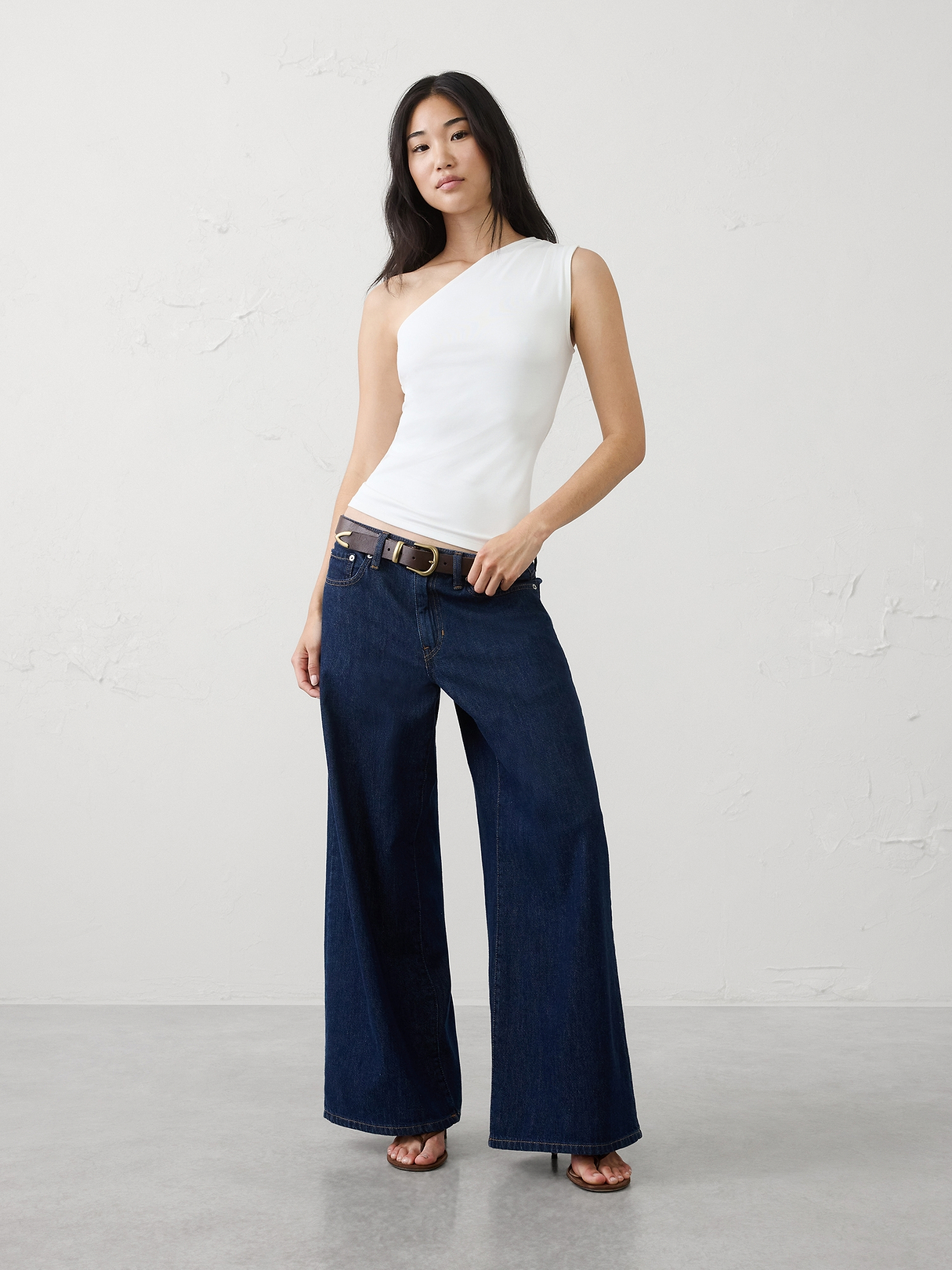 Soft Knit One-Shoulder Top | Banana Republic Factory