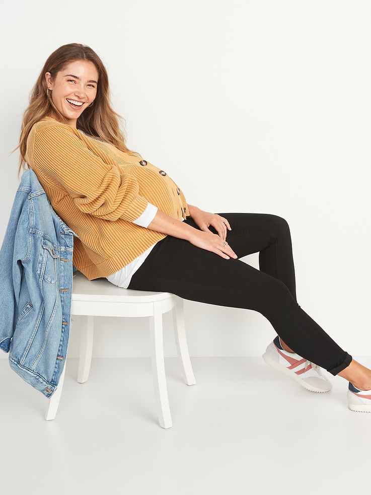 Image number 3 showing, Maternity Full-Panel Rockstar Super Skinny Jeans