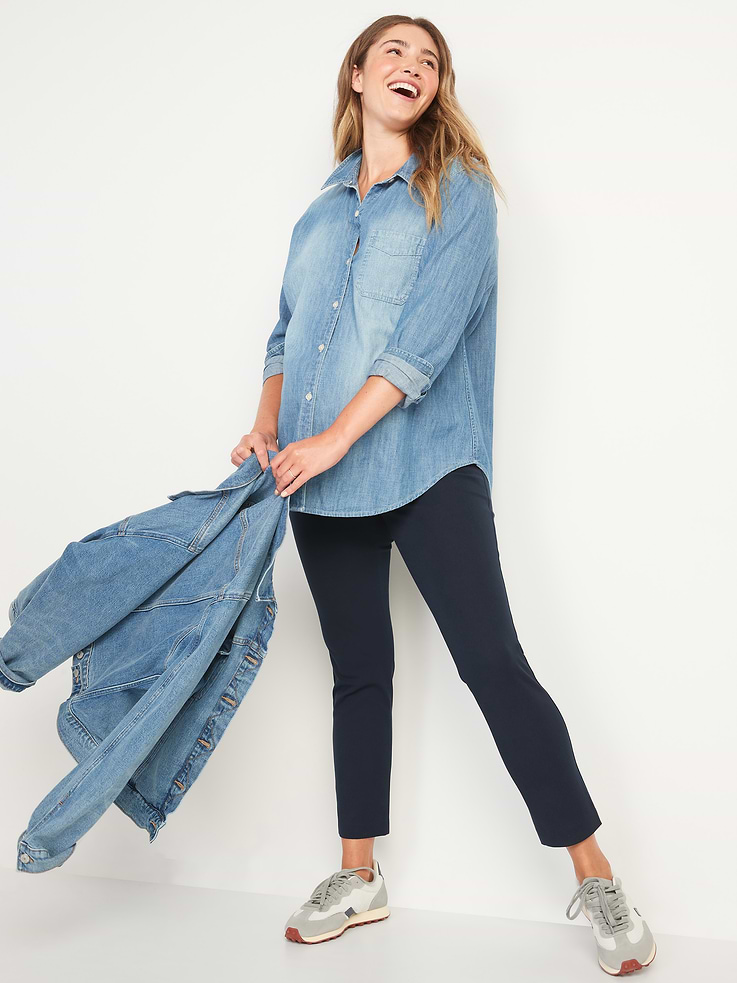 Image number 3 showing, Maternity Full-Panel Pixie Ankle Pants