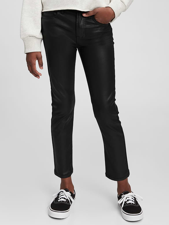 Kids High Rise Pencil Slim Ankle Jeans