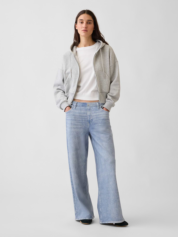 Image number 1 showing, Printed Baggy Sweatpant Jeans