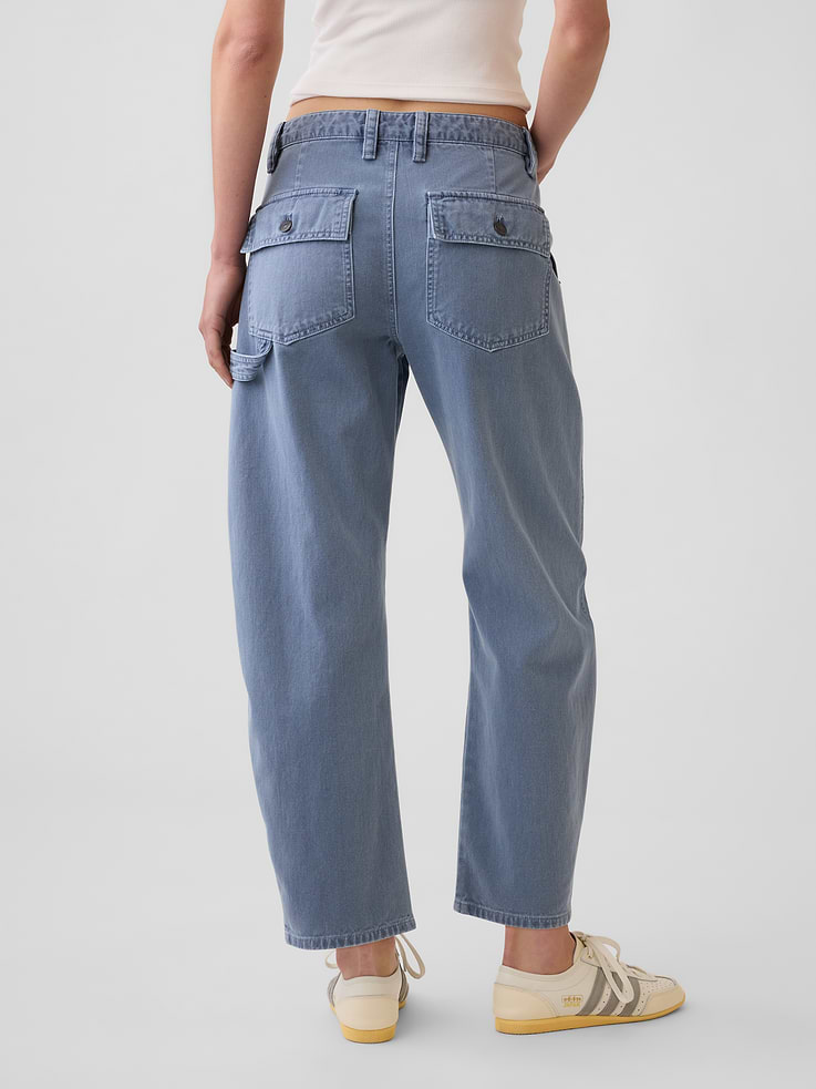 Image number 4 showing, Mid Rise Barrel Utility Ankle Pants