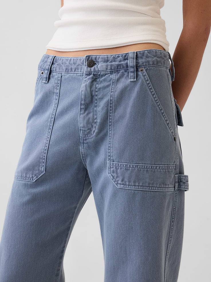 Image number 5 showing, Mid Rise Barrel Utility Ankle Pants