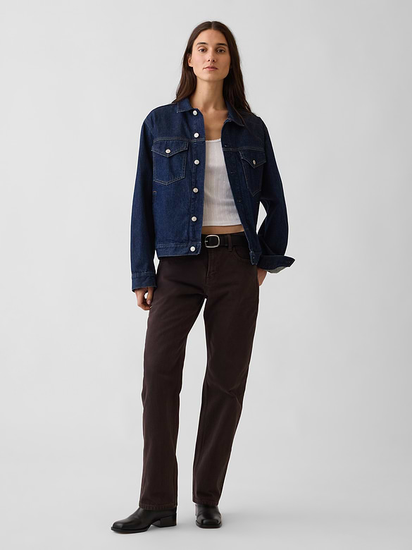 Mid Rise Straight Taper Jeans