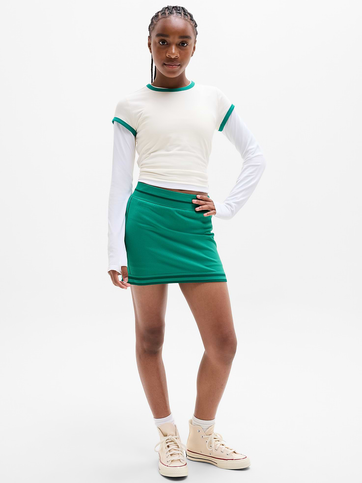 Image number 1 showing, Athleta Girl Rise Above Rib Skort