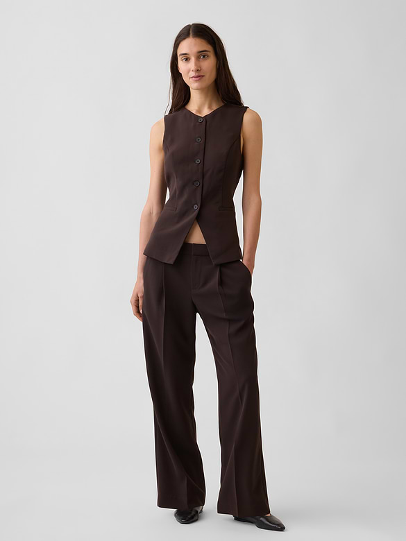 High-Neck Longline Vest