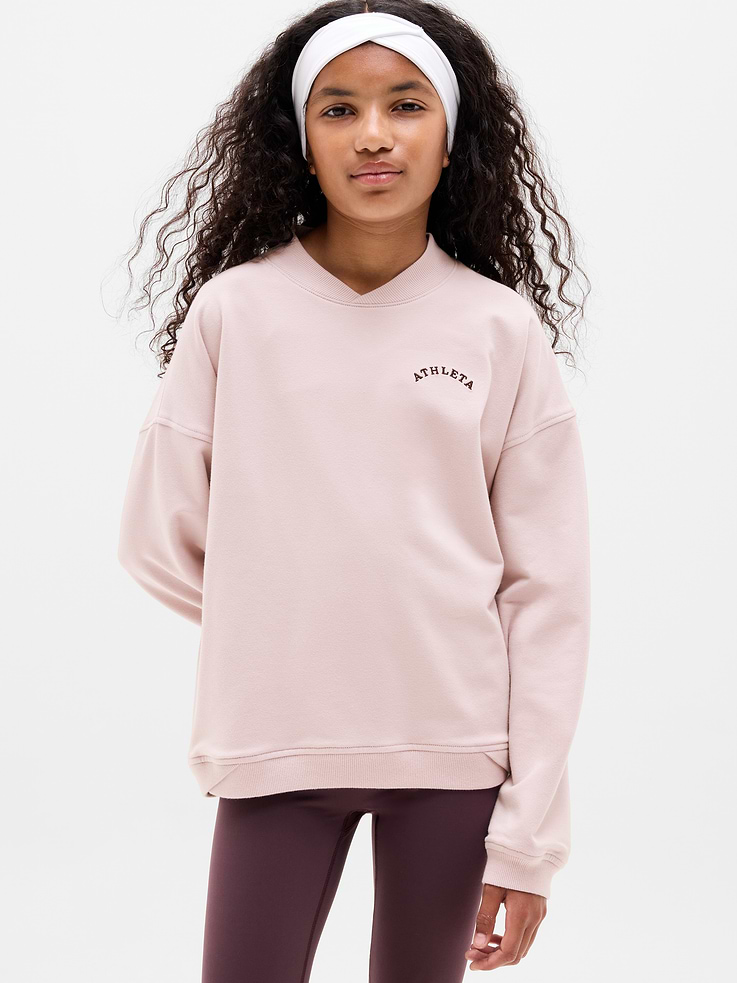 Image number 1 showing, Athleta Girl All Day Varsity Sweatshirt