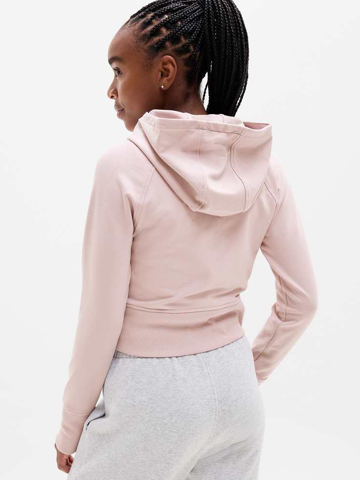 Image number 3 showing, Athleta Girl All Day Full Zip Shrunken Hoodie