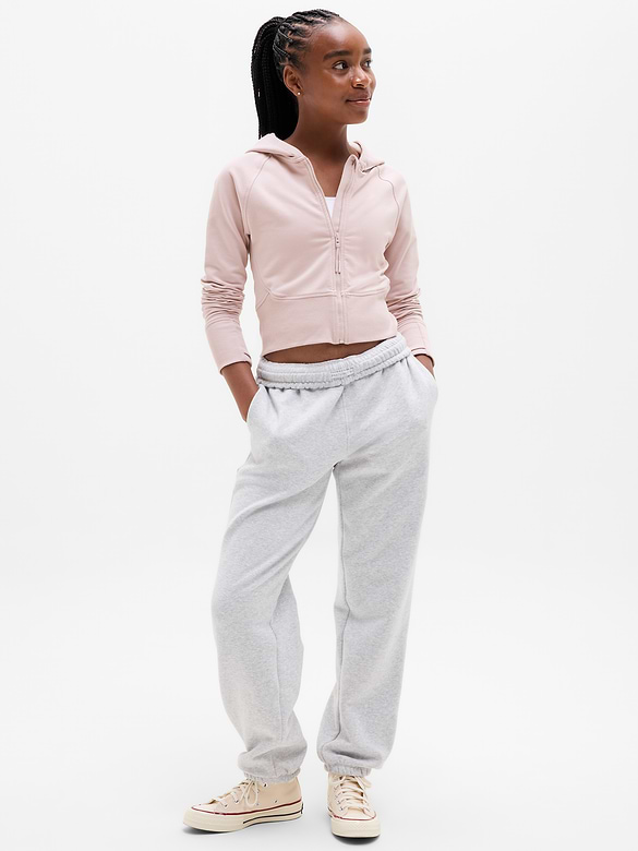 Athleta Girl All Day Full Zip Shrunken Hoodie