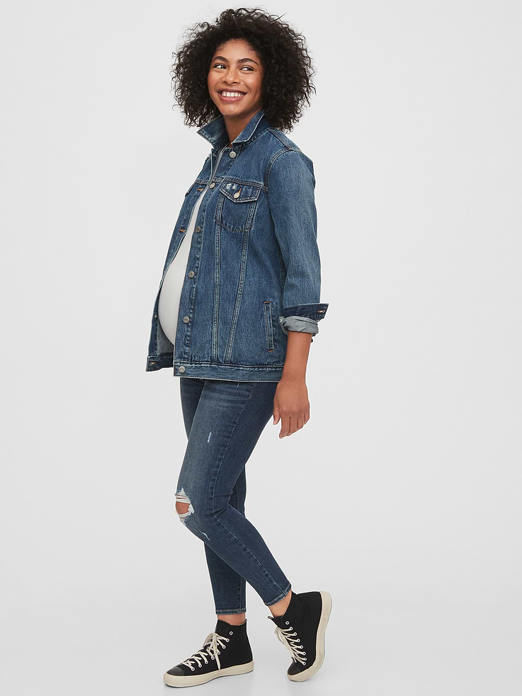 Image number 4 showing, Maternity Inset Panel Skinny Ankle Jeans