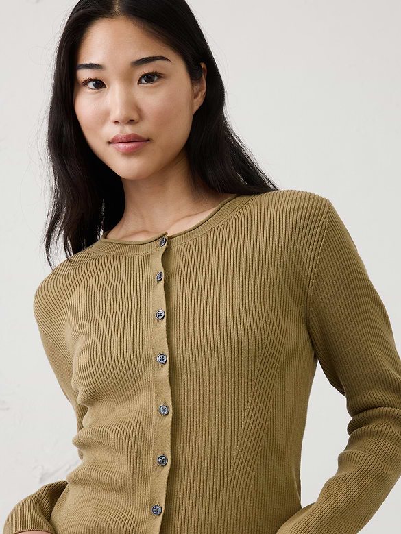 Ribbed Cardigan Sweater