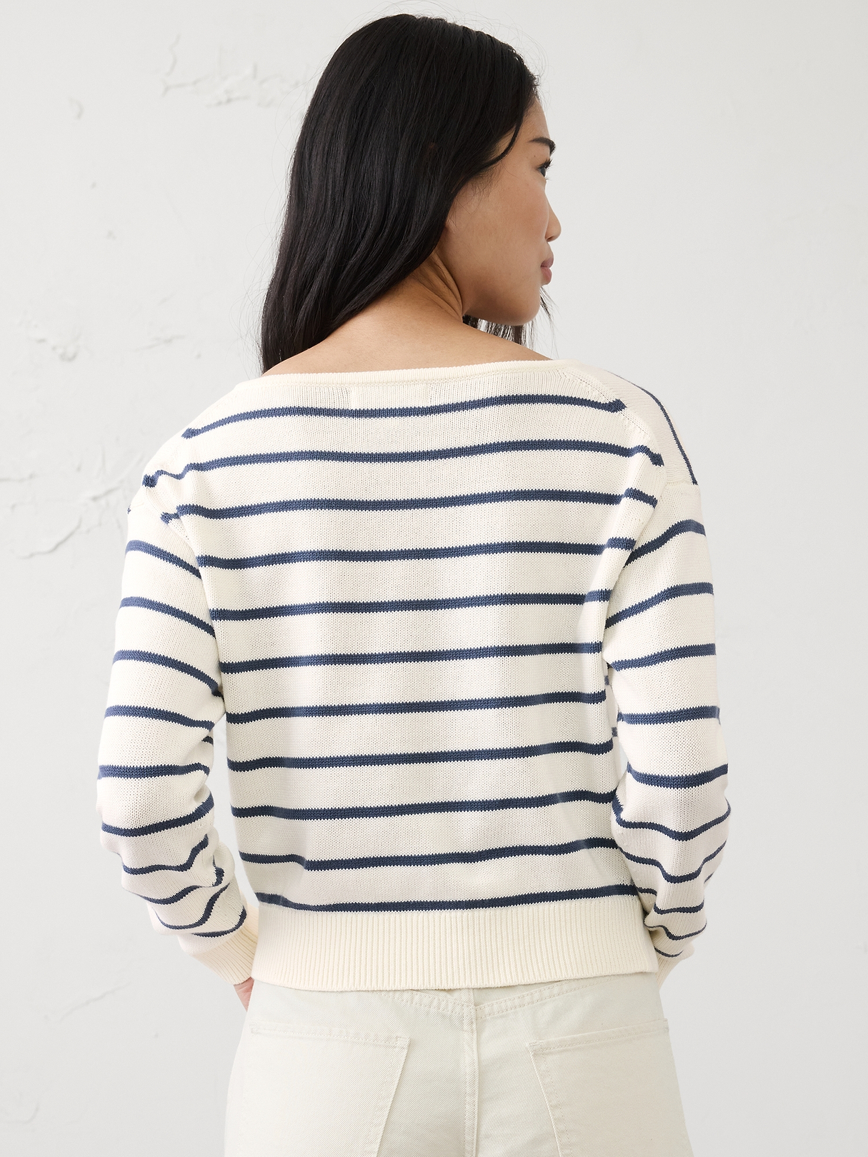Cotton Boat-Neck Sweater | Banana Republic Factory