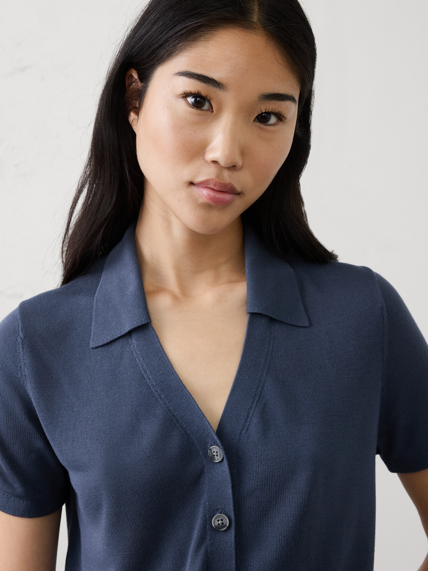 Image number 3 showing, Button-Down V-Neck Sweater Polo