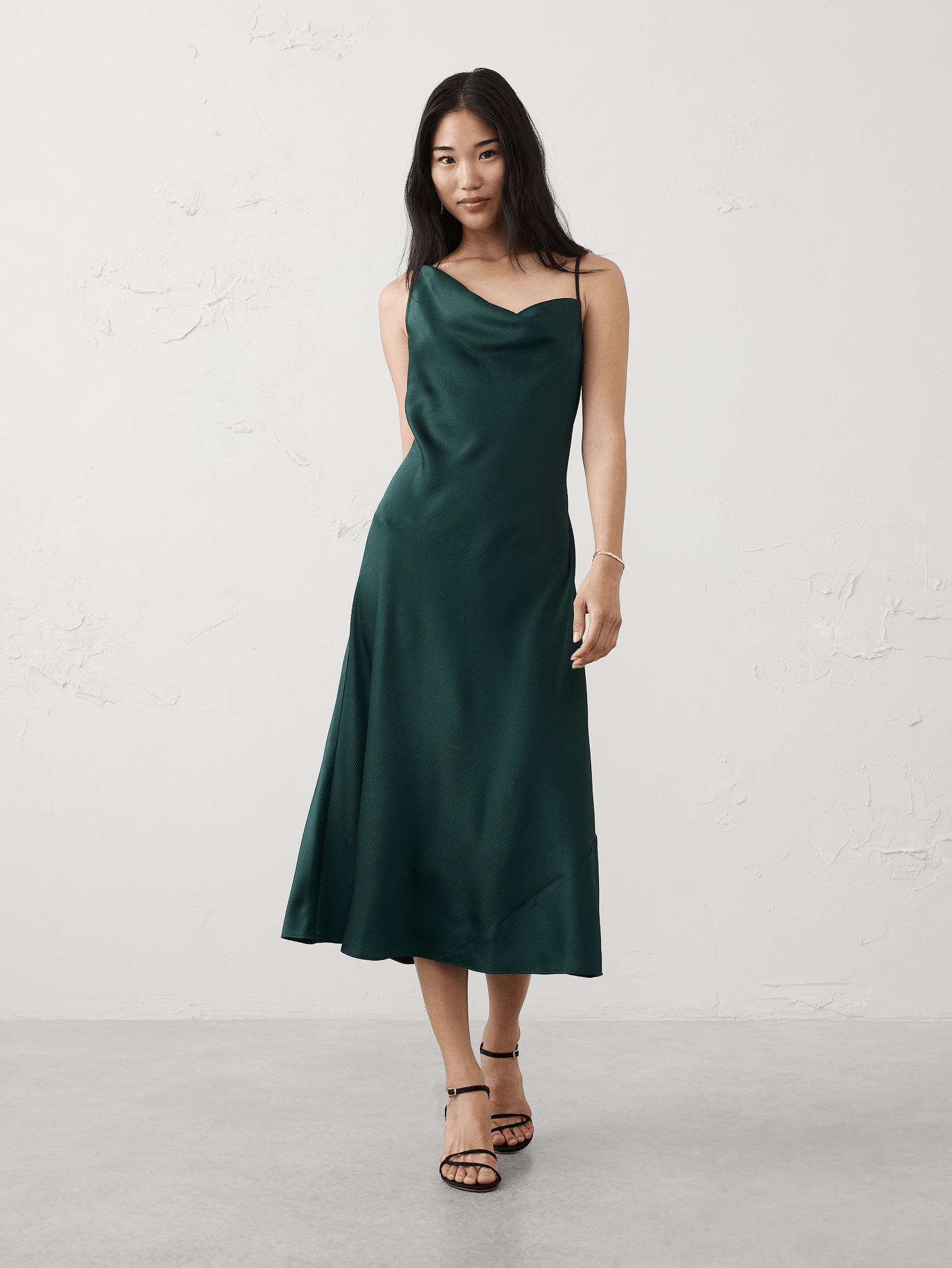 Image number 1 showing, Satin Midi Dress