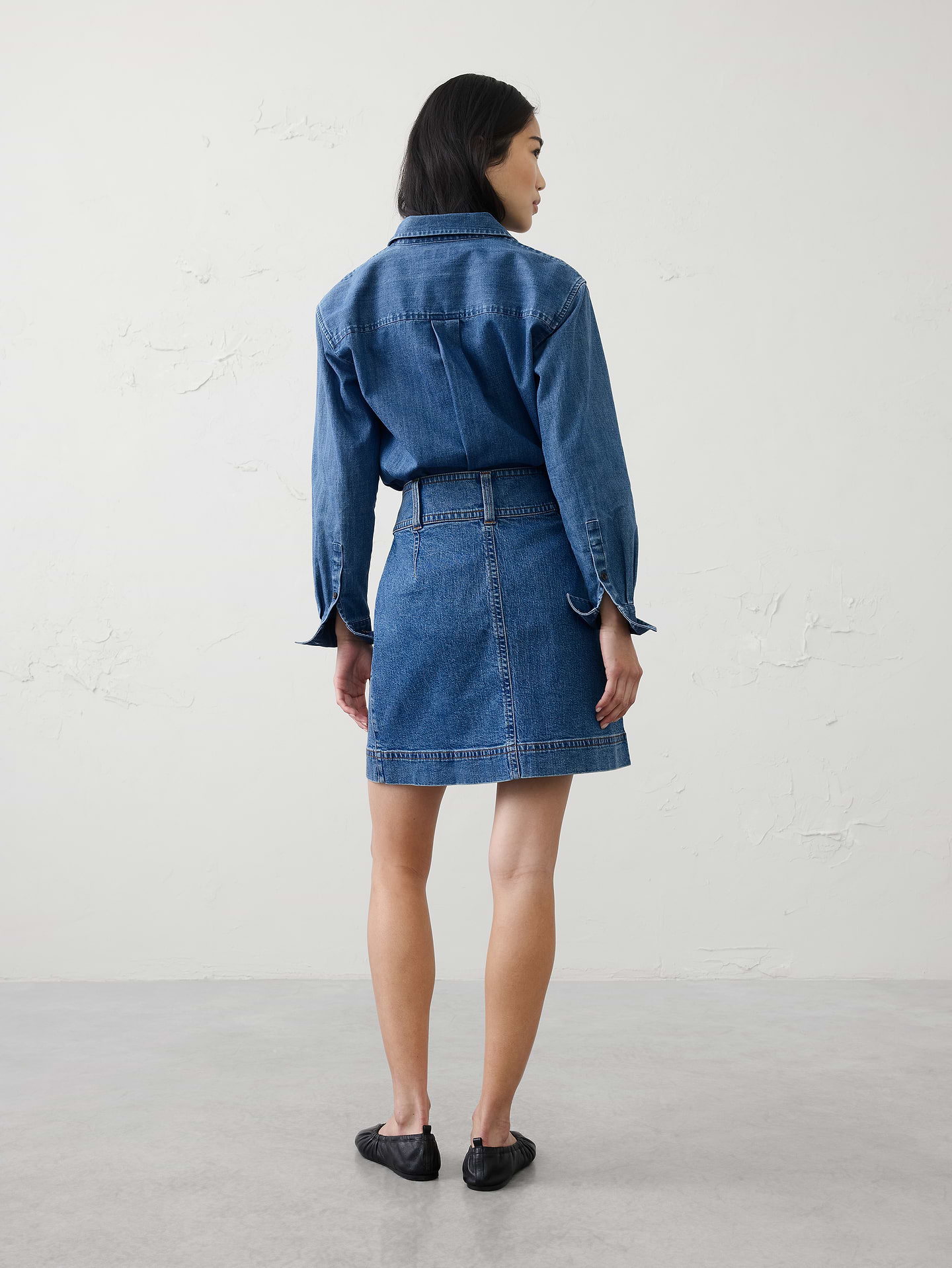 Image number 2 showing, Denim Button-Down Mini Skirt