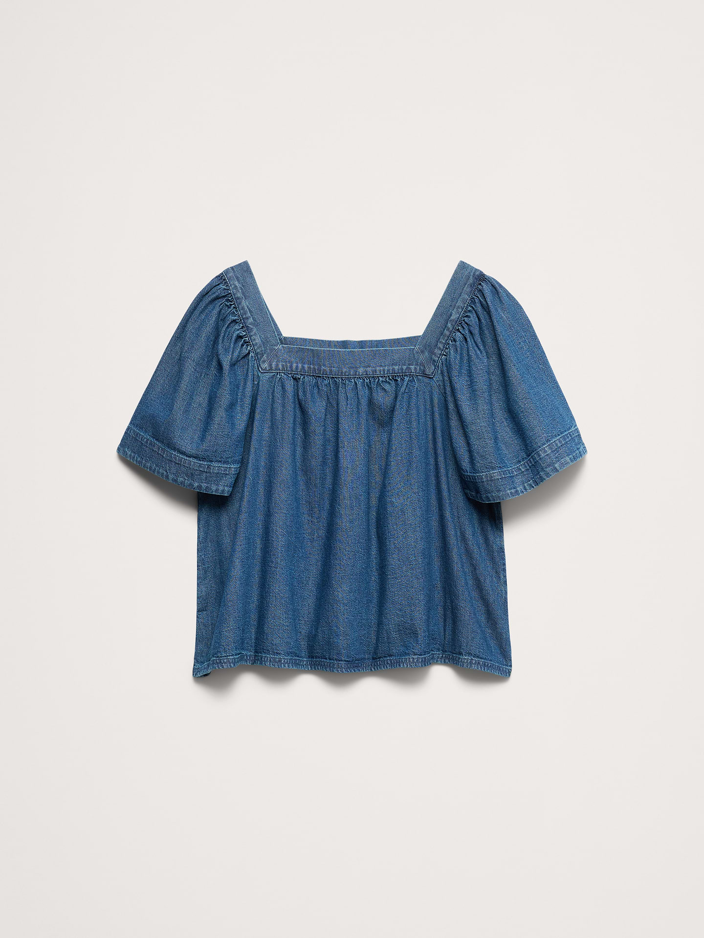 Image number 4 showing, Chambray Square-Neck Top