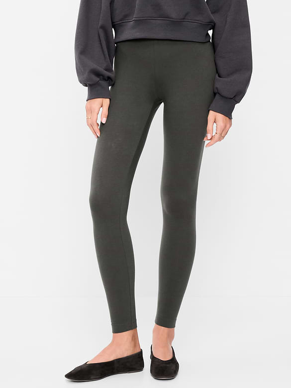 High-Waisted Jersey Fashion Layering Leggings