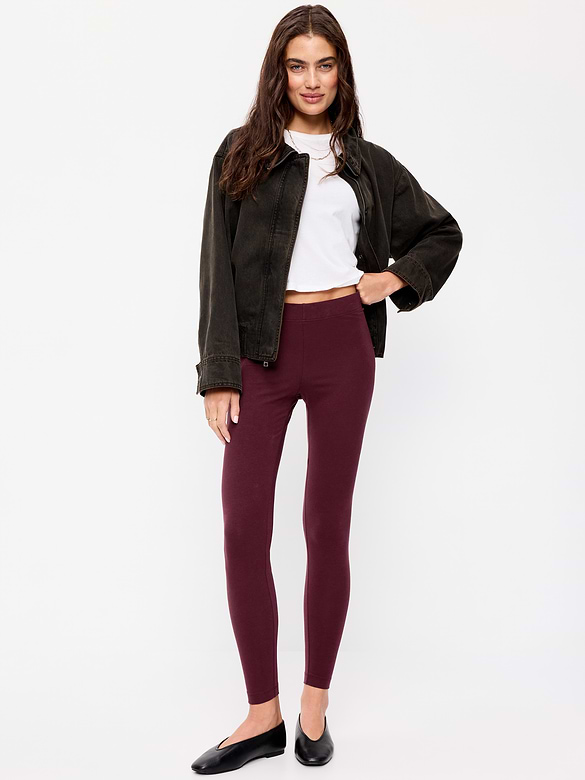 High-Waisted Jersey Fashion Layering Leggings
