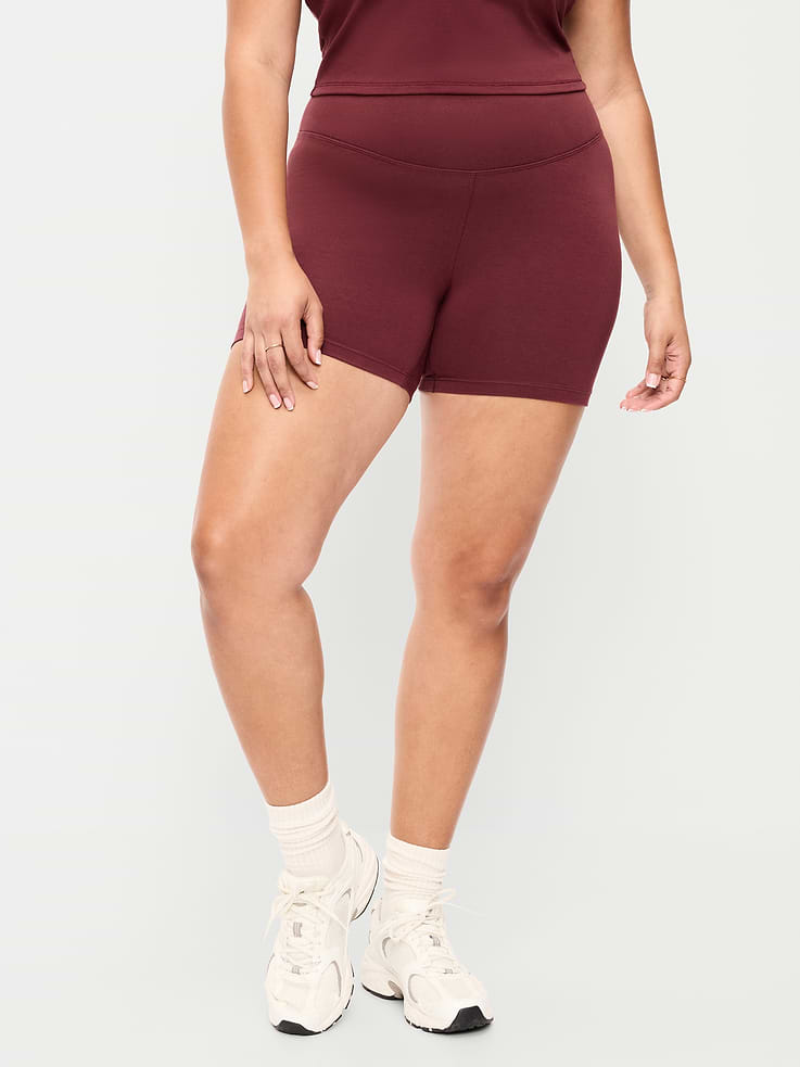 Image number 6 showing, High-Waisted PowerChill Biker Shorts -- 5-inch inseam
