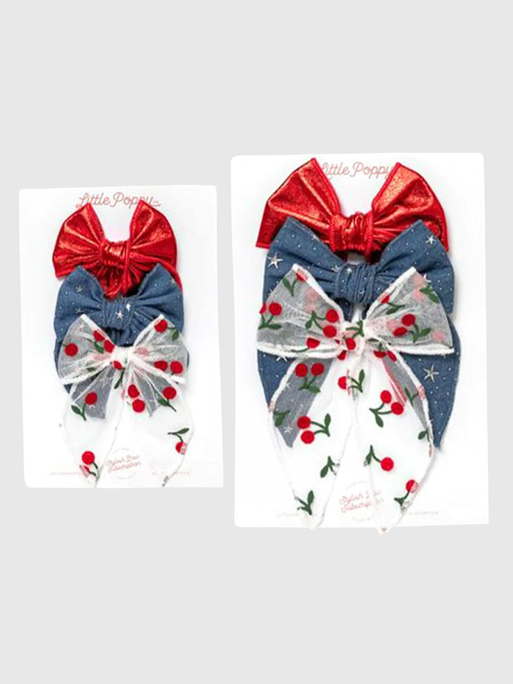 Image number 2 showing, The Cherry Bow Clip Set