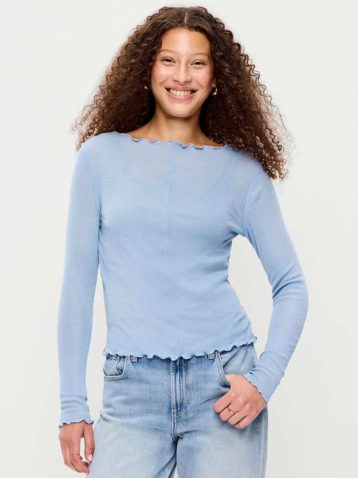 Image number 4 showing, Lettuce-Edge Tissue T-Shirt