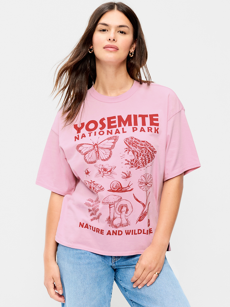 Image number 6 showing, Yosemite National Park Crew-Neck Oversized T-Shirt