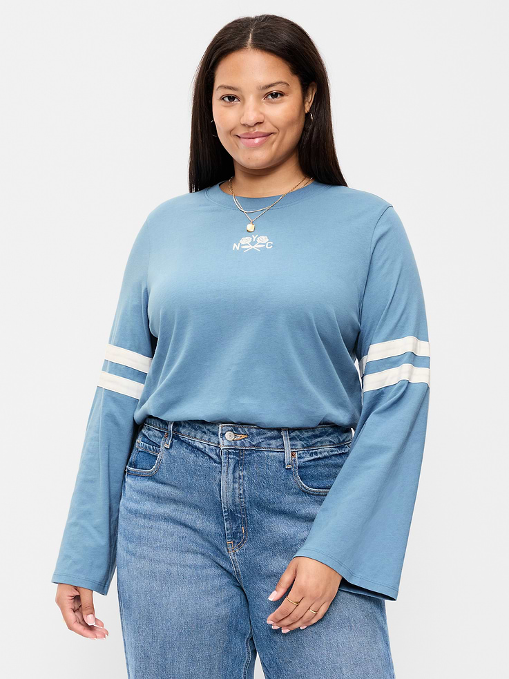 Image number 8 showing, EveryWear Long-Sleeve Graphic T-Shirt