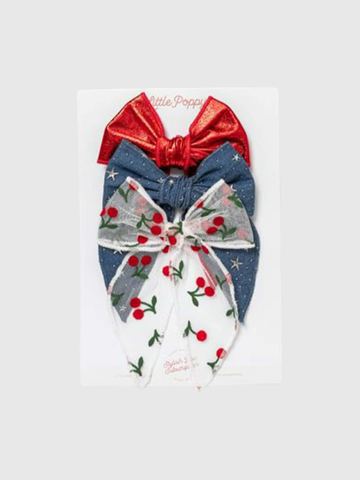 Image number 3 showing, The Cherry Bow Clip Set